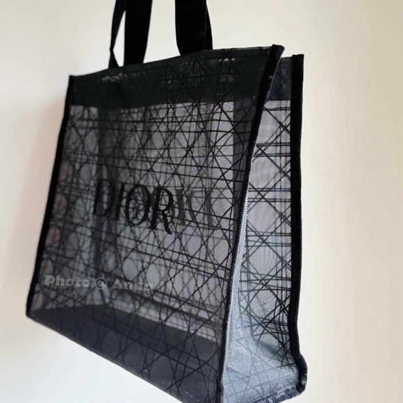 Dior Black Mesh Tote Bag - Picture 4 of 11